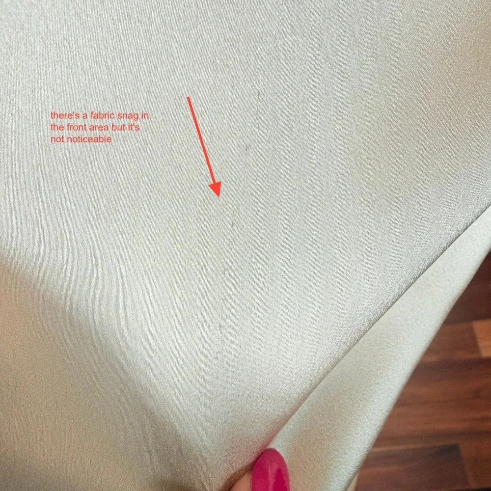 Show Me‎ Your Mumu Jamie Champagne Satin Off Shoulder Maxi Dress Long Sleeve Med